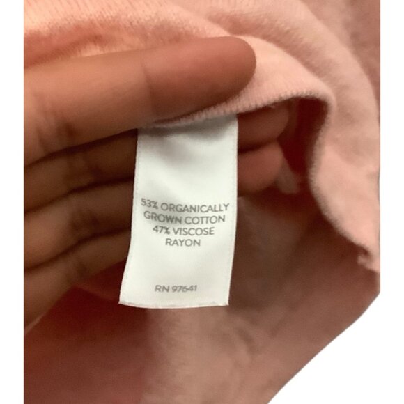 J.Jill Womens V-Neck Pullover Seamed Sweater Large Petite Organic Cotton Blend - Picture 3 of 6